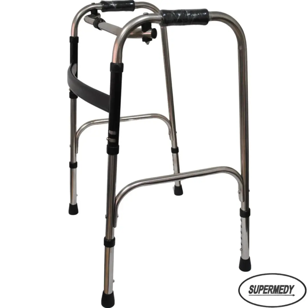 Andador 2 Barras Idoso Adulto Dobravel Articulado Fixo Regulavel 120kg Supermedy - Imagem 3