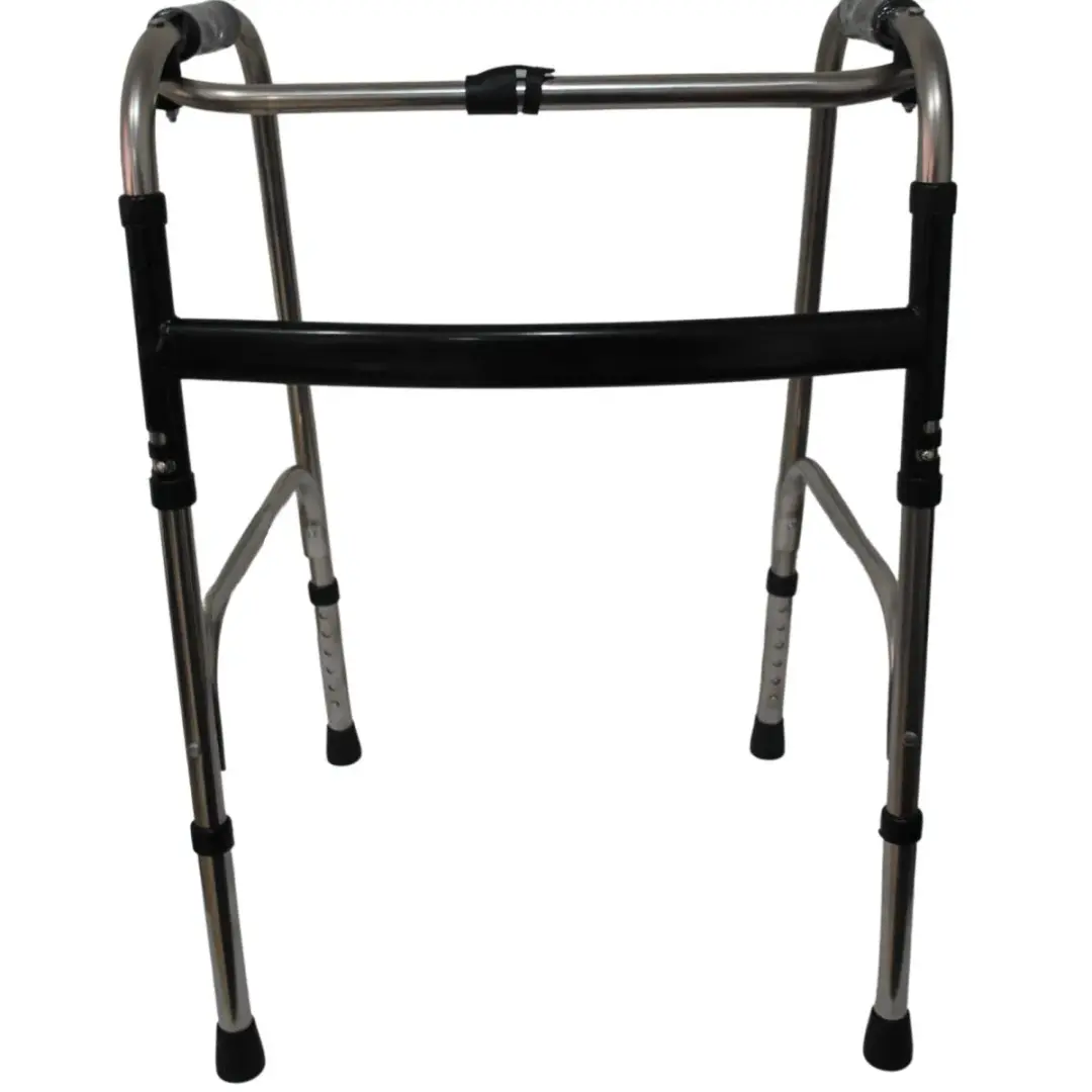 Andador 2 Barras Idoso Adulto Dobravel Articulado Fixo Regulavel 120kg Supermedy
