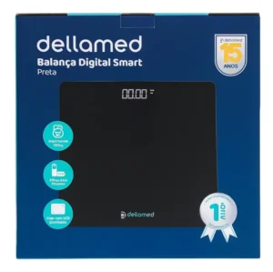 Balança Digital Smart Portátil Dellamed até 180kg Preta
