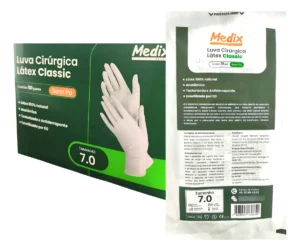 Luva Cirúrgica Látex Classic Estéril Sem Pó Tam. 7,0