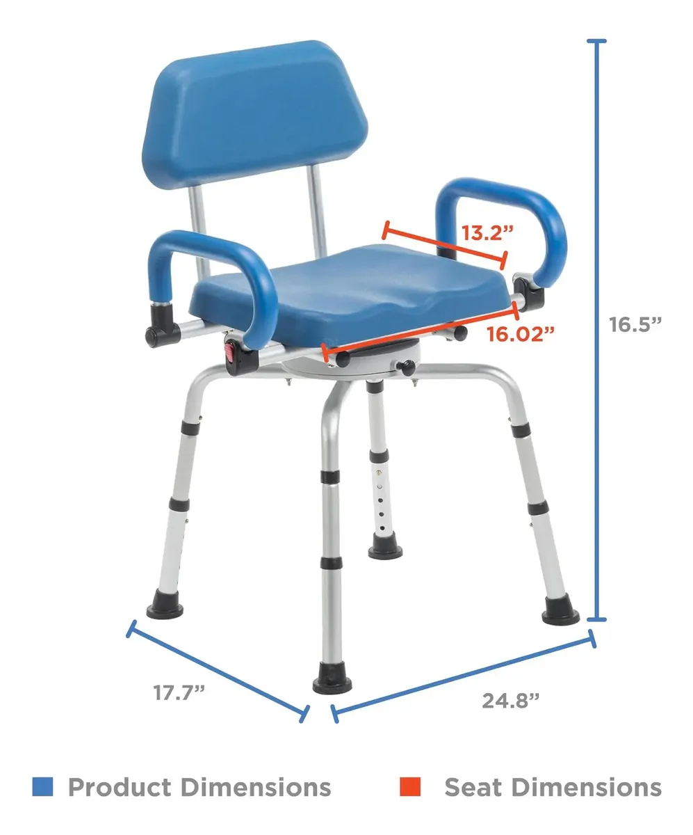 Cadeira de Banho Giro 360 Longevitech - Imagem 5