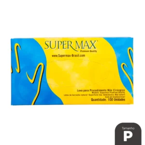 Luva de Látex para Procedimento com Pó Tam. P Supermax com 100 Unidades