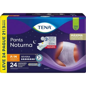 Roupa Íntima Tena Pants Noturna P/M com 24 Unidades