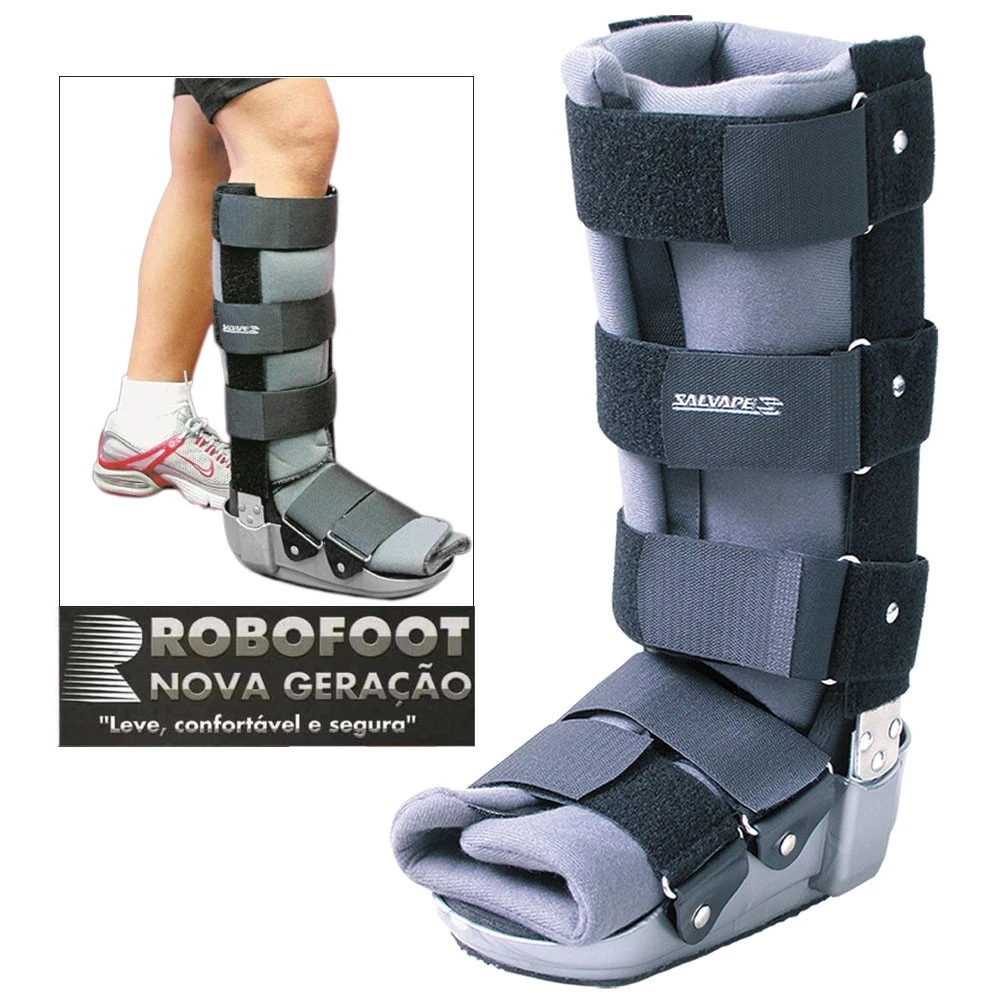 Robofoot Bota Imobilizadora Longa Nova Geração Ref. 608 Salvapé Tamanho M 37-39