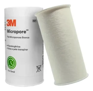 Fita Micropore Hipoalergênica Branca 3M 100mm x 10m 1 Rolo