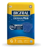 Fralda Geriátrica Bigfral Derma Plus Noturna G com 7 Unidades