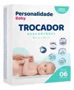 Lençol Absorvente Descartável Personalidade Baby com 6 Unidades e Gel Superabsorvente