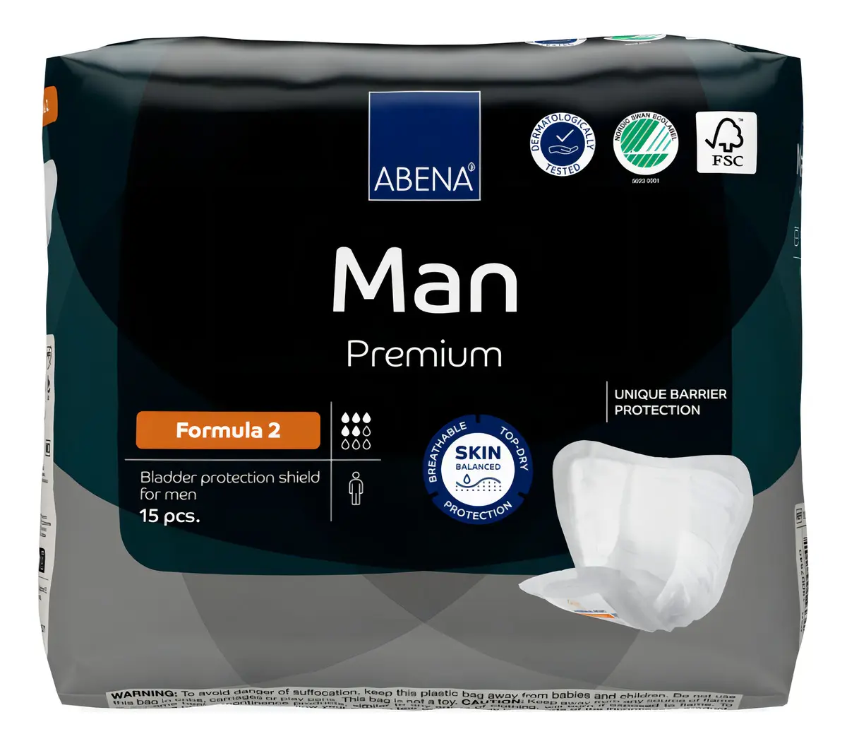 Absorvente Masculino Abena Man Premium Formula 2 com 15 Unidades