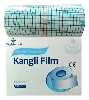 Curativo Transparente Filme Adesivo em Rolo 10cm x 10m Kangli