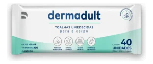 Toalha Umedecida Dermadult com 40 Unidades
