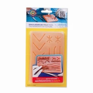 Simulador de Pele para Treinamento de Sutura 10cm x 14,5cm Ortho Pauher