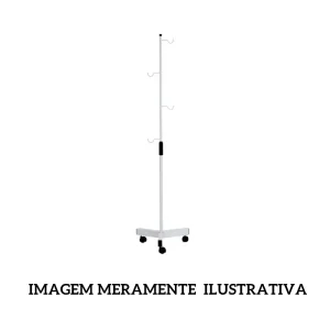 Suporte para Soro Hospitalar com Regulagem de Altura e Rodízios