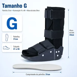 Bota Imobilizadora Anatômica Cano Curto Take Care Tamanho G