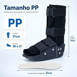Bota Imobilizadora Anatômica Cano Curto Take Care Tamanho PP