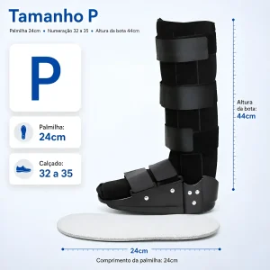 Bota Imobilizadora Anatômica Premium Cano Longo Take Care Tamanho P