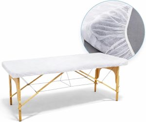 Lençol Descartável Sanfonado com Elástico Branco 2,00 x 0,90 m – Pacote com 10 Unidades