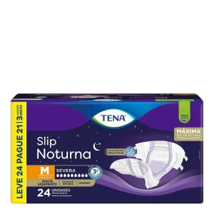 Fralda Geriátrica TENA Slip Noturna Tamanho M com 24 Unidades